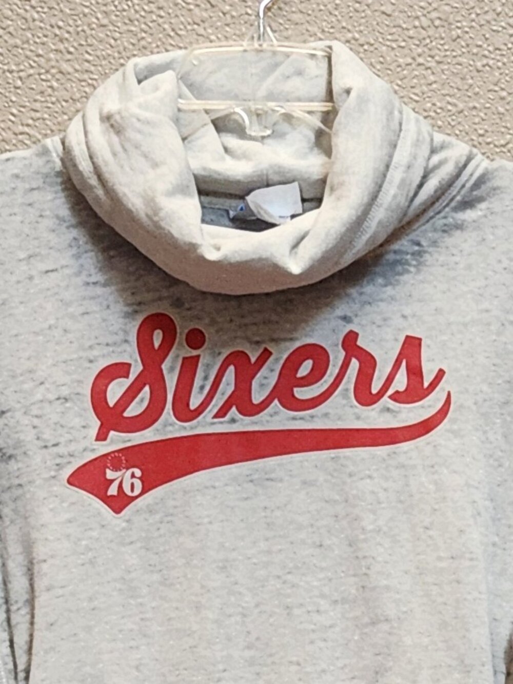 NBA PHILADELPHIA SEVENTY SIXERS - Women's Cowlneck Sweatshirt - Medium - NEW NWT - Picture 2 of 4